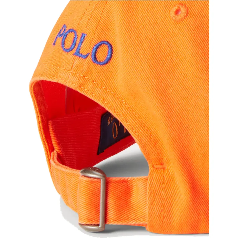 shapka-izvita-oranzhev-reguliruem-cotton-chino-classic-sport-ot-polo-ralph-lauren