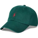 polo-ralph-lauren-shapka-s-izvita-kozirka-cherveno-logo-cotton-chino-classic-sport-tmnozelena-reguliruema