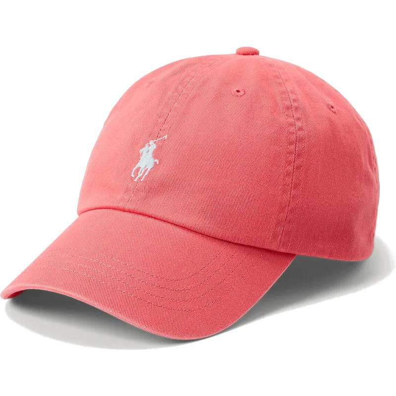 shapka-izvita-chervena-reguliruem-cotton-chino-classic-sport-ot-polo-ralph-lauren