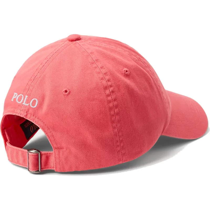 shapka-izvita-chervena-reguliruem-cotton-chino-classic-sport-ot-polo-ralph-lauren
