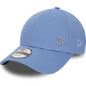 blaue-gebogene-snapback-kappe-9forty-flawless-der-new-york-yankees-mlb-von-new-era