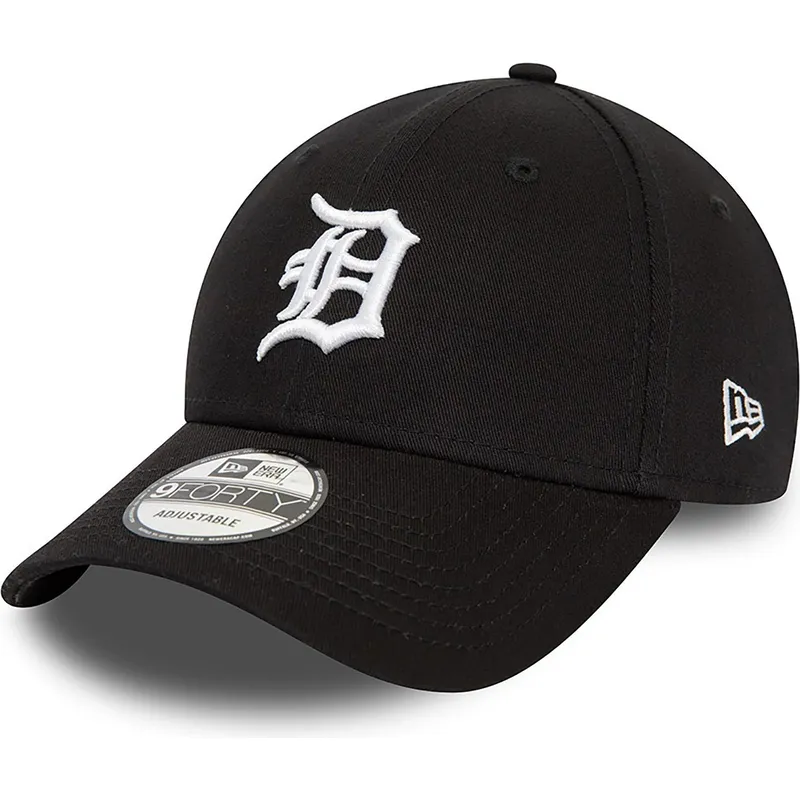 shapka-izvita-cherna-reguliruem-9forty-league-essential-na-detroit-tigers-mlb-ot-new-era