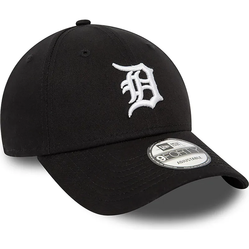 shapka-izvita-cherna-reguliruem-9forty-league-essential-na-detroit-tigers-mlb-ot-new-era