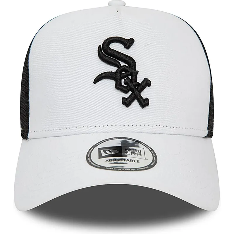 shapka-izvita-traker-byala-snapbek-a-frame-league-essential-na-chicago-white-sox-mlb-ot-new-era