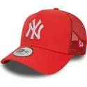 casquette-trucker-rouge-a-frame-league-essential-new-york-yankees-mlb-new-era