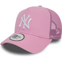 shapka-izvita-traker-roza-snapbek-a-frame-league-essential-na-new-york-yankees-mlb-ot-new-era