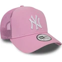 shapka-izvita-traker-roza-snapbek-a-frame-league-essential-na-new-york-yankees-mlb-ot-new-era