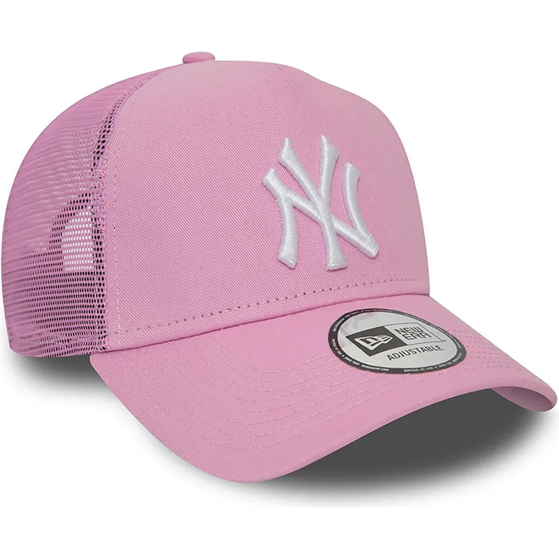 shapka-izvita-traker-roza-snapbek-a-frame-league-essential-na-new-york-yankees-mlb-ot-new-era