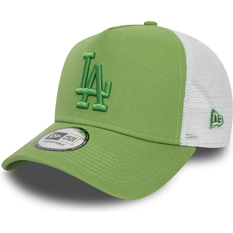shapka-izvita-traker-zelena-snapbek-a-frame-league-essential-na-los-angeles-dodgers-mlb-ot-new-era