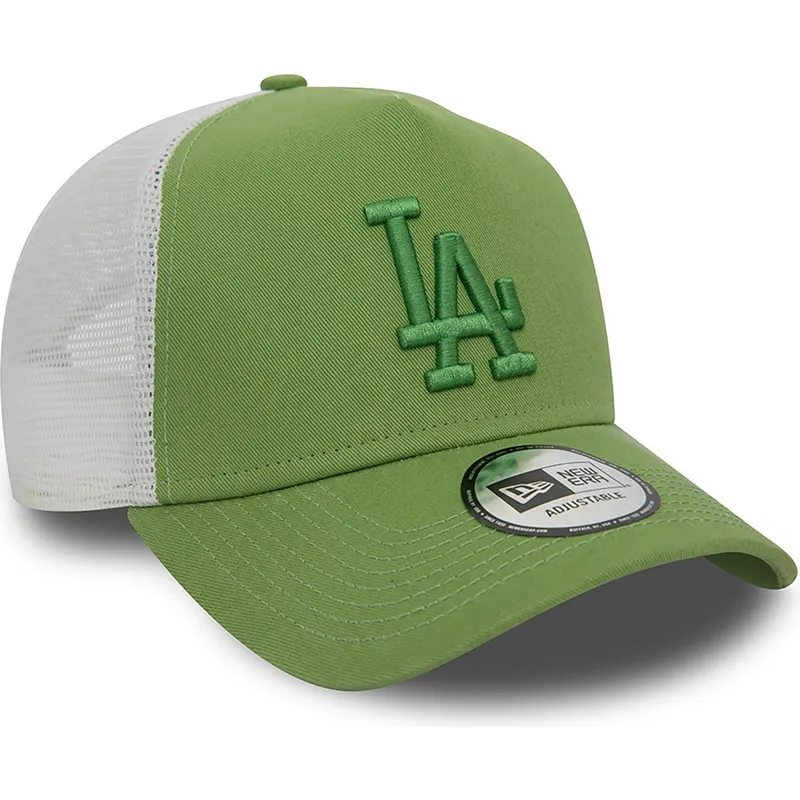 shapka-izvita-traker-zelena-snapbek-a-frame-league-essential-na-los-angeles-dodgers-mlb-ot-new-era