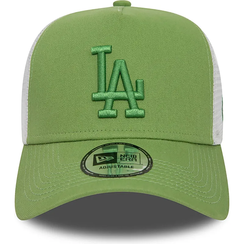 shapka-izvita-traker-zelena-snapbek-a-frame-league-essential-na-los-angeles-dodgers-mlb-ot-new-era