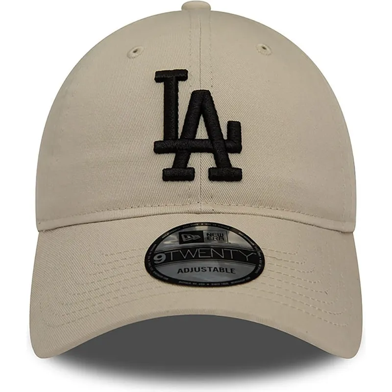 shapka-izvita-bezhov-reguliruem-9twenty-league-essential-na-los-angeles-dodgers-mlb-ot-new-era