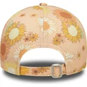 new-era-new-york-yankees-mlb-9forty-floral-all-over-print-damen-verstellbare-orangefarbene-curved-cap