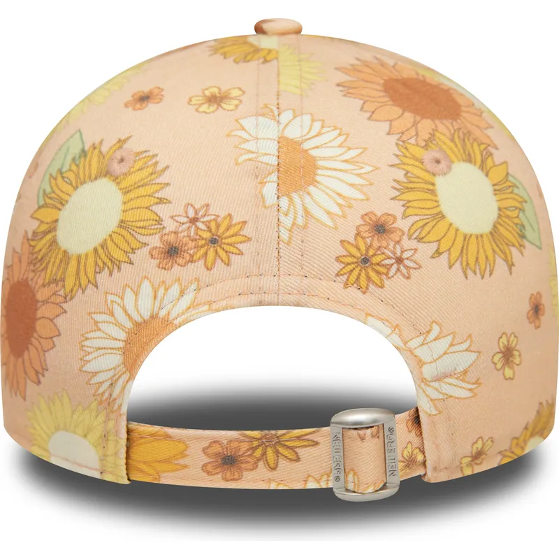 shapka-izvita-oranzhev-reguliruem-9forty-floral-all-over-print-na-new-york-yankees-mlb-ot-new-era
