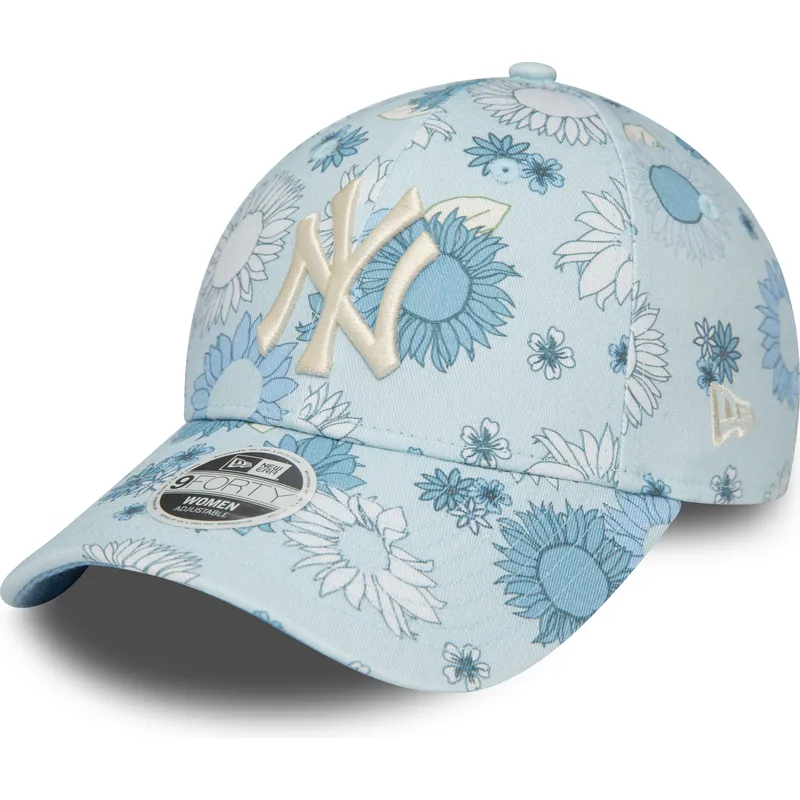 shapka-izvita-sinya-reguliruem-9forty-floral-all-over-print-na-new-york-yankees-mlb-ot-new-era