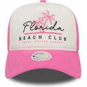 shapka-izvita-traker-roza-snapbek-a-frame-foam-front-na-florida-beach-club-ot-new-era