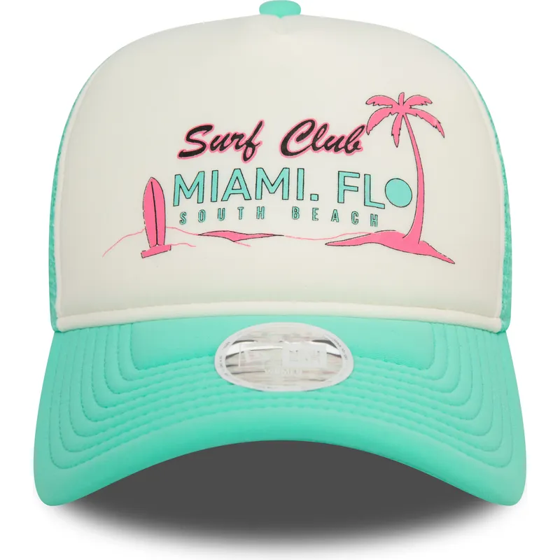 shapka-izvita-traker-zelena-snapbek-a-frame-foam-front-na-miami-surf-club-florida-ot-new-era