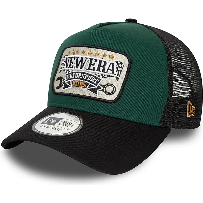 shapka-izvita-traker-zelena-snapbek-a-frame-patch-motorsport-ot-new-era shapka-izvita-traker-zelena-snapbek-a-frame-patch-motorsport-ot-new-era