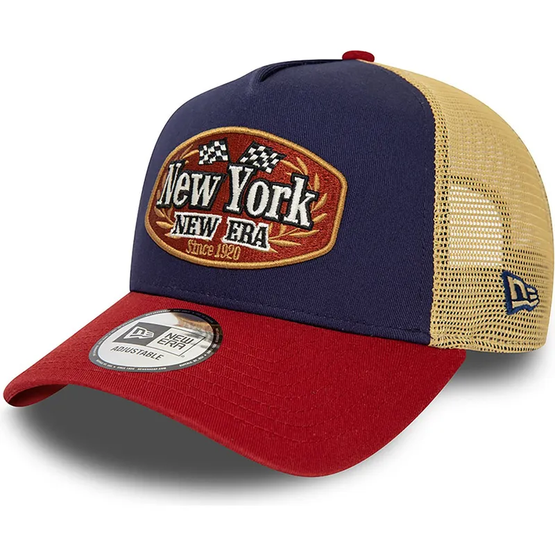 shapka-izvita-traker-mnogocveten-snapbek-a-frame-patch-new-york-ot-new-era