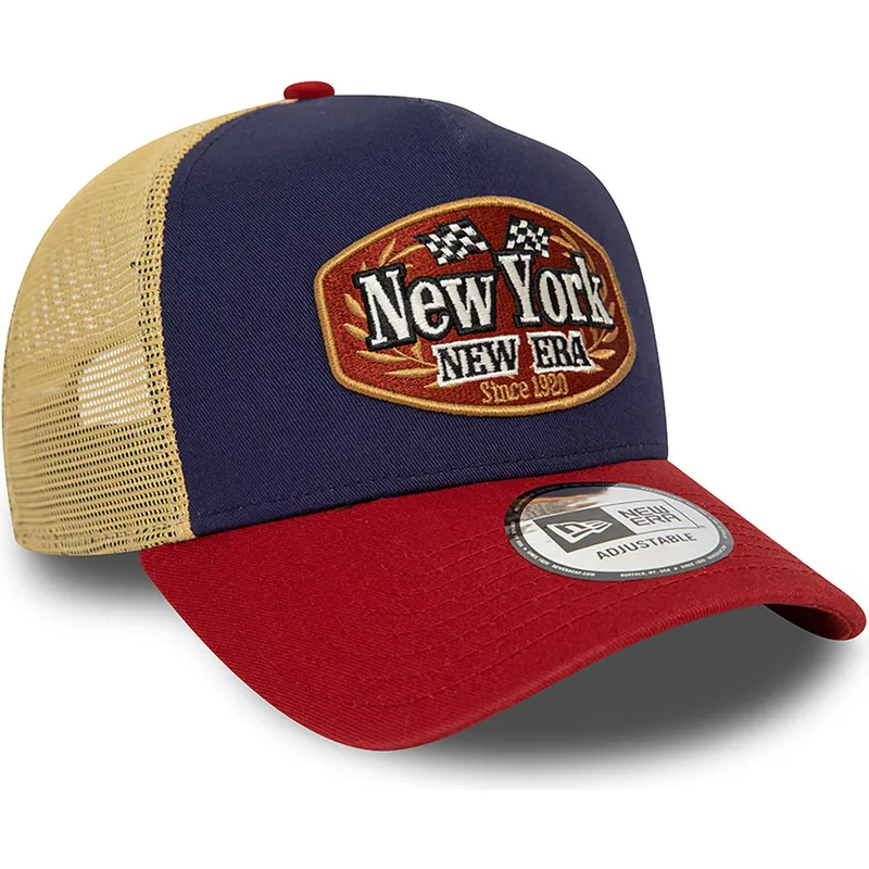 shapka-izvita-traker-mnogocveten-snapbek-a-frame-patch-new-york-ot-new-era