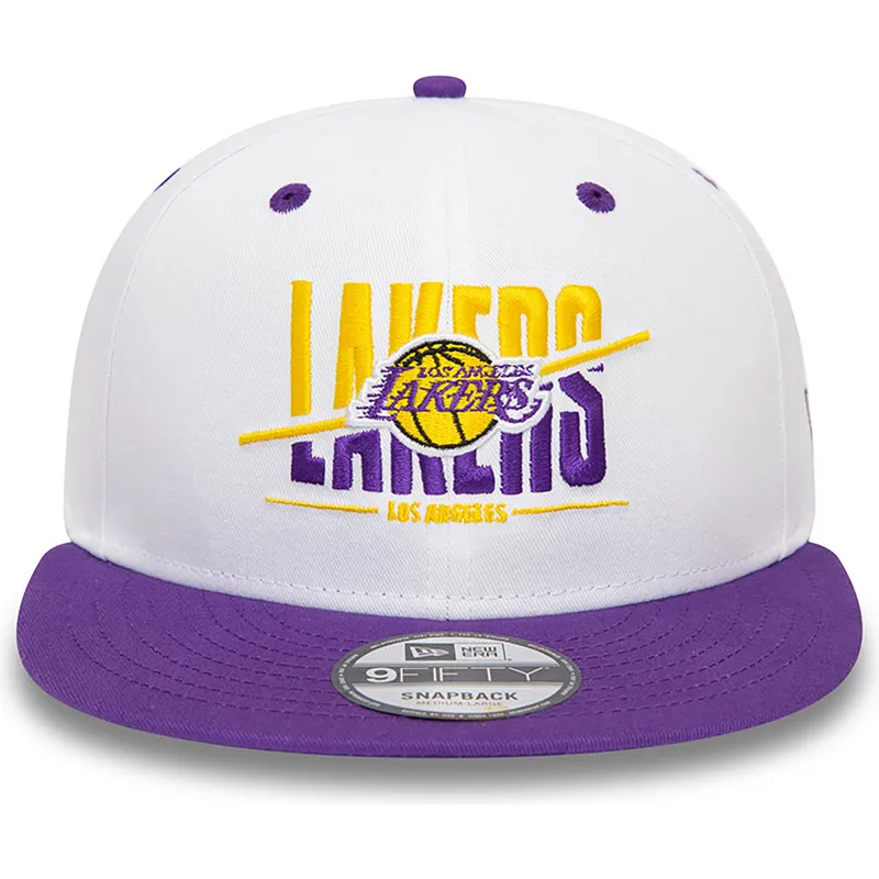 shapka-ploska-violetka-snapbek-9fifty-white-crown-na-los-angeles-lakers-nba-ot-new-era