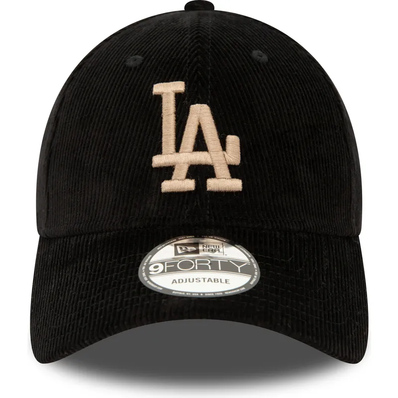 shapka-izvita-cherna-reguliruem-9forty-cord-na-los-angeles-dodgers-mlb-ot-new-era