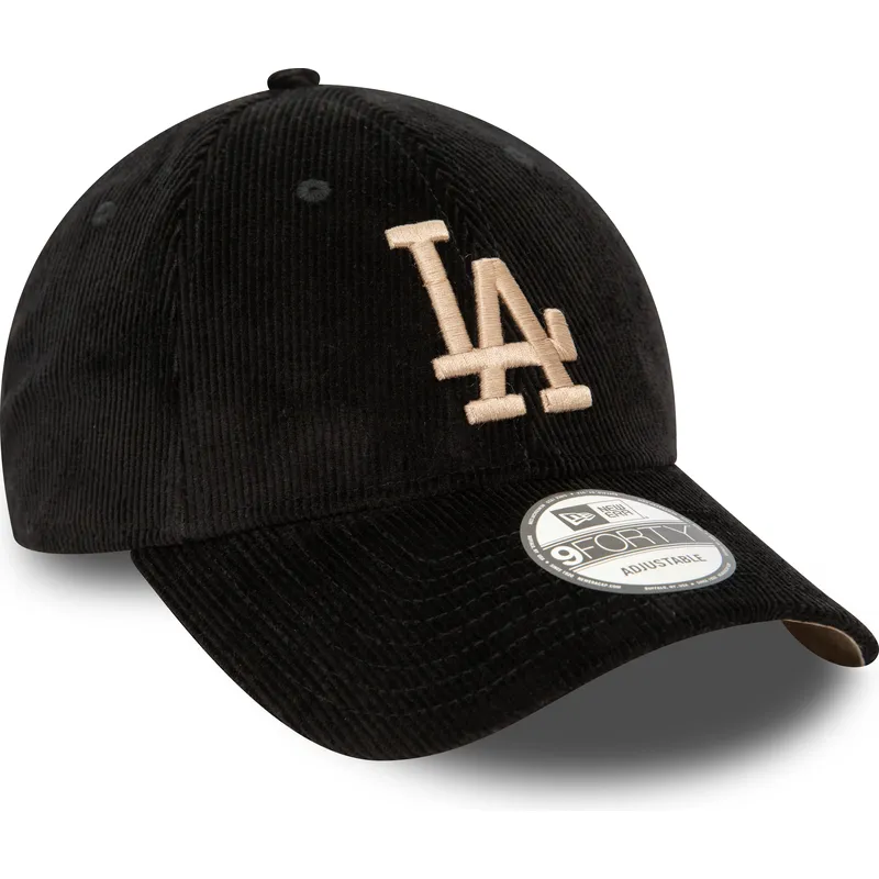 shapka-izvita-cherna-reguliruem-9forty-cord-na-los-angeles-dodgers-mlb-ot-new-era