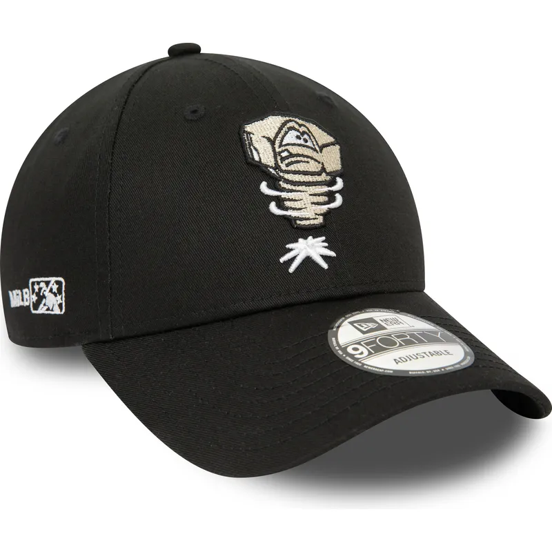 shapka-izvita-cherna-reguliruem-9forty-minor-league-na-lansing-lugnuts-milb-ot-new-era
