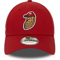 rote-verstellbare-9forty-curved-cap-minor-league-modesto-nuts-milb-von-new-era