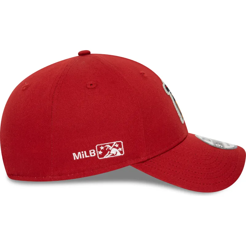 shapka-izvita-chervena-reguliruem-9forty-minor-league-na-modesto-nuts-milb-ot-new-era