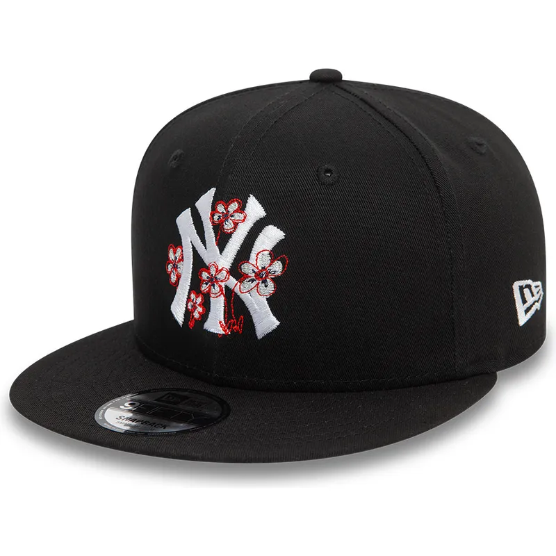 shapka-ploska-cherna-snapbek-9fifty-flower-icon-na-new-york-yankees-mlb-ot-new-era