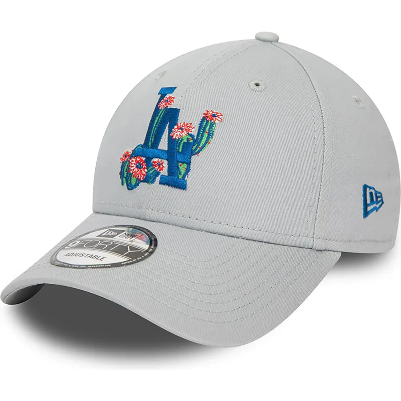 shapka-izvita-siv-reguliruem-9forty-flower-icon-na-los-angeles-dodgers-mlb-ot-new-era
