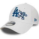 shapka-izvita-byala-reguliruem-9forty-food-character-na-los-angeles-dodgers-mlb-ot-new-era