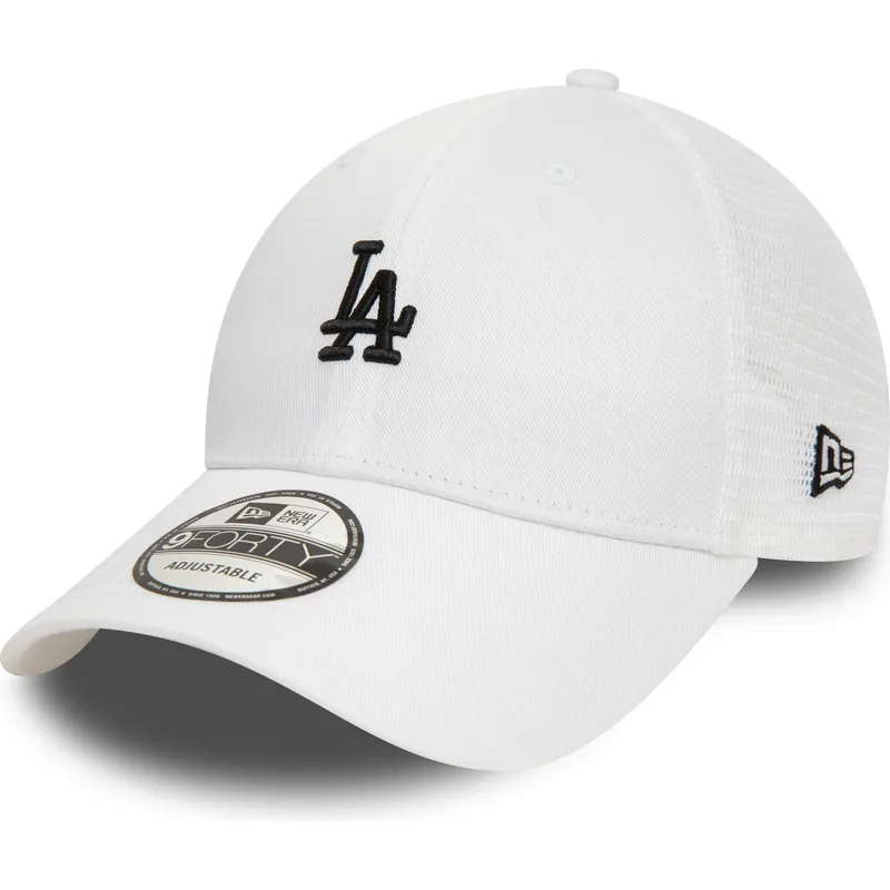 weisse-verstellbare-9forty-home-field-trucker-cap-der-los-angeles-dodgers-mlb-von-new-era