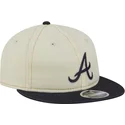 beige-und-marineblaue-flache-kappe-9fifty-retro-crown-denim-der-atlanta-braves-mlb-von-new-era