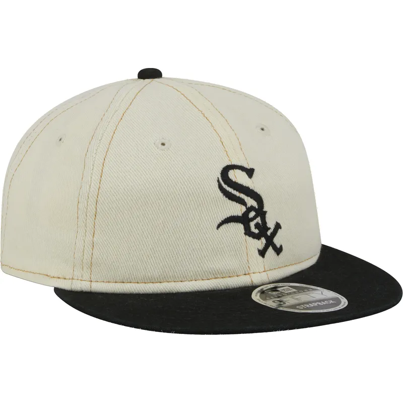 shapka-ploska-bezhov-snapbek-9fifty-retro-crown-denim-na-chicago-white-sox-mlb-ot-new-era