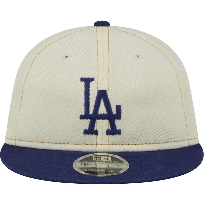 shapka-ploska-bezhov-snapbek-9fifty-retro-crown-denim-na-los-angeles-dodgers-mlb-ot-new-era