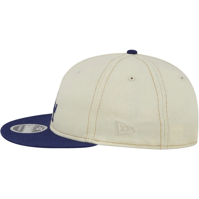 shapka-ploska-bezhov-snapbek-9fifty-retro-crown-denim-na-los-angeles-dodgers-mlb-ot-new-era