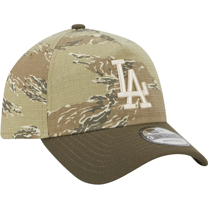 shapka-izvita-kamuflazh-snapbek-9forty-a-frame-two-tone-tiger-na-los-angeles-dodgers-mlb-ot-new-era