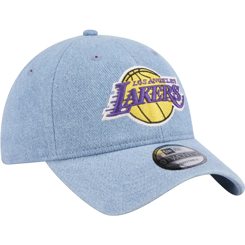 shapka-izvita-sinya-reguliruem-9twenty-washed-denim-na-los-angeles-lakers-nba-ot-new-era