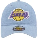 shapka-izvita-sinya-reguliruem-9twenty-washed-denim-na-los-angeles-lakers-nba-ot-new-era