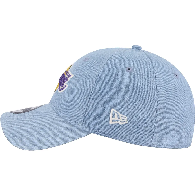 shapka-izvita-sinya-reguliruem-9twenty-washed-denim-na-los-angeles-lakers-nba-ot-new-era