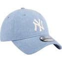 shapka-izvita-sinya-reguliruem-9twenty-washed-denim-na-new-york-yankees-mlb-ot-new-era