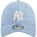 shapka-izvita-sinya-reguliruem-9twenty-washed-denim-na-new-york-yankees-mlb-ot-new-era