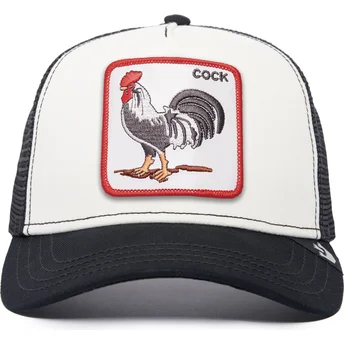 Καπέλο trucker λευκό και μαύρο κόκορας The Cock The Farm της Goorin Bros.