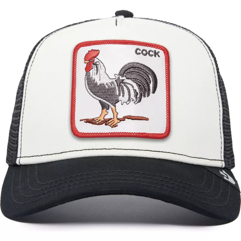 casquette-trucker-blanche-et-noire-coq-the-cock-the-farm-goorin-bros