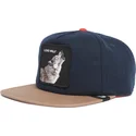 shapka-ploska-tmnosin-snapback-na-gorra-plana-azul-marino-y-marron-snapback-lobo-lone-wolf-one-pack-the-farm-flats-the-farm-ot-g