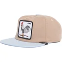 brun-og-bla-snapback-flad-kasket-med-hane-cock-free-range-the-farm-flats-fra-goorin-bros