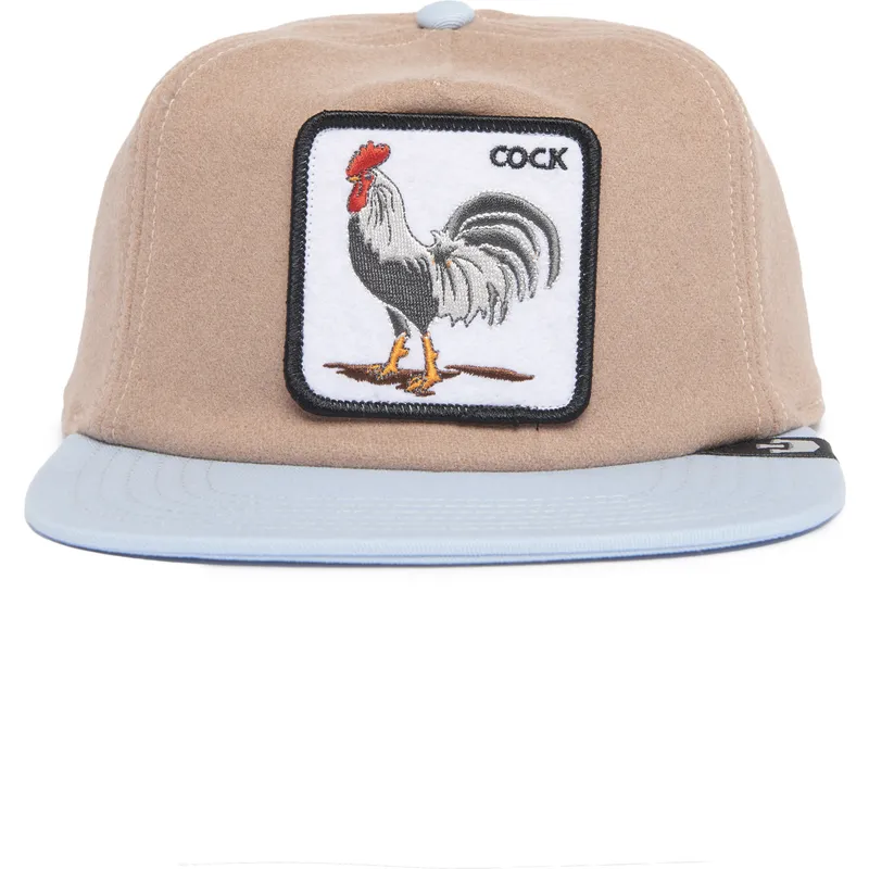 flad-kasket-brun-og-bla-snapback-hane-cock-free-range-the-farm-flats-fra-goorin-bros