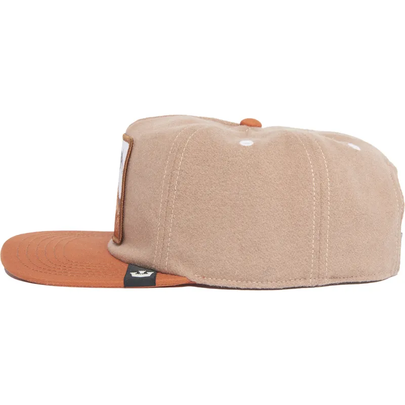 flad-brun-snapback-kasket-ged-goat-alpine-base-the-farm-flats-fra-goorin-bros